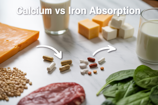 Calcium interaction with iron
