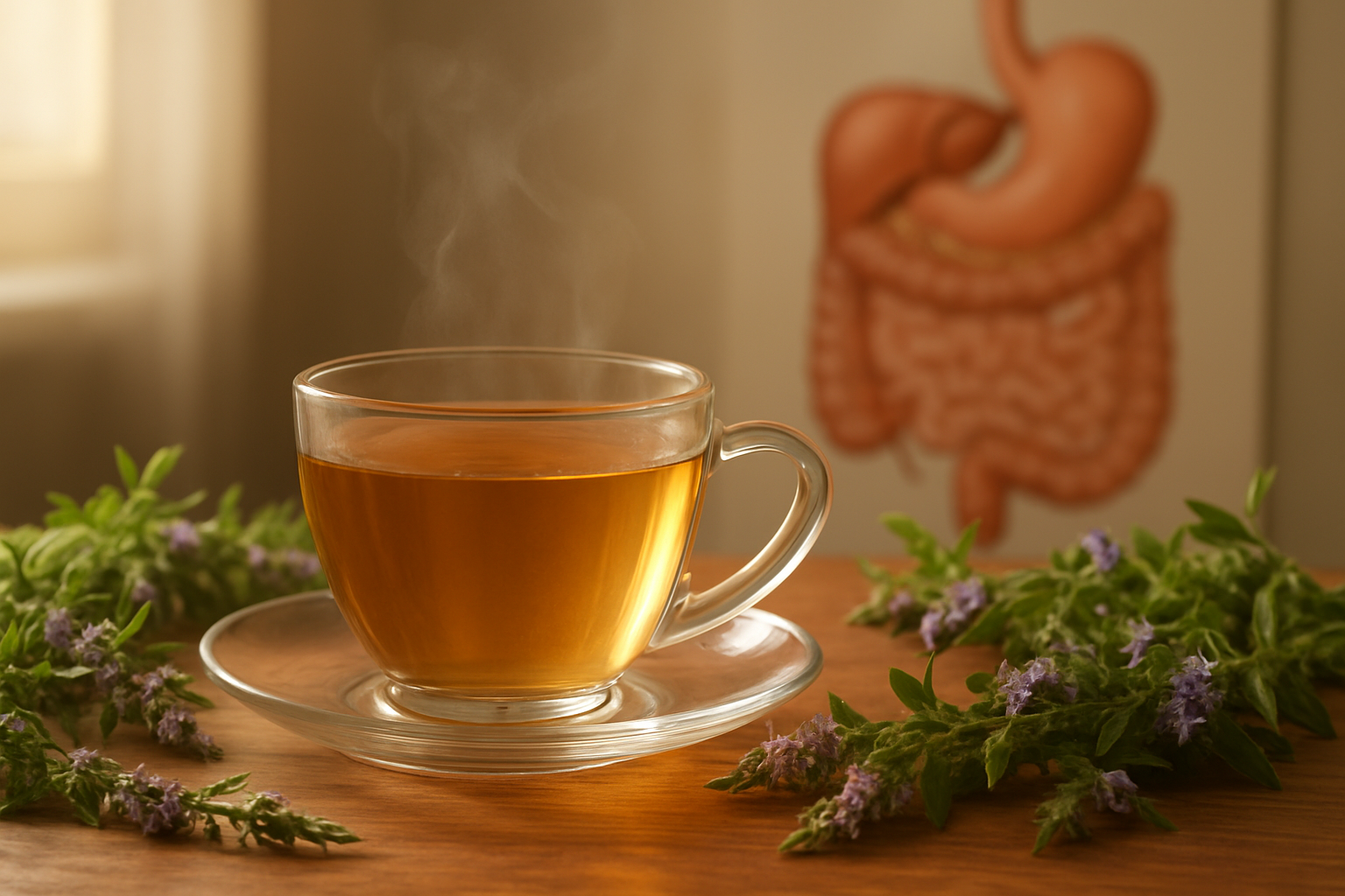Digestive System Support Through Hyssop Tea